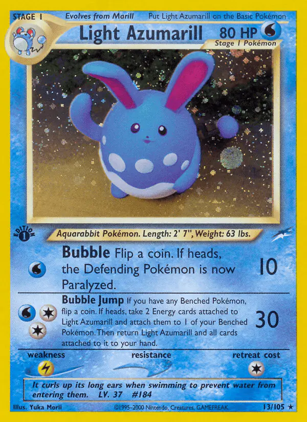 Carta Light Azumarill 13/105 de Neo Destiny