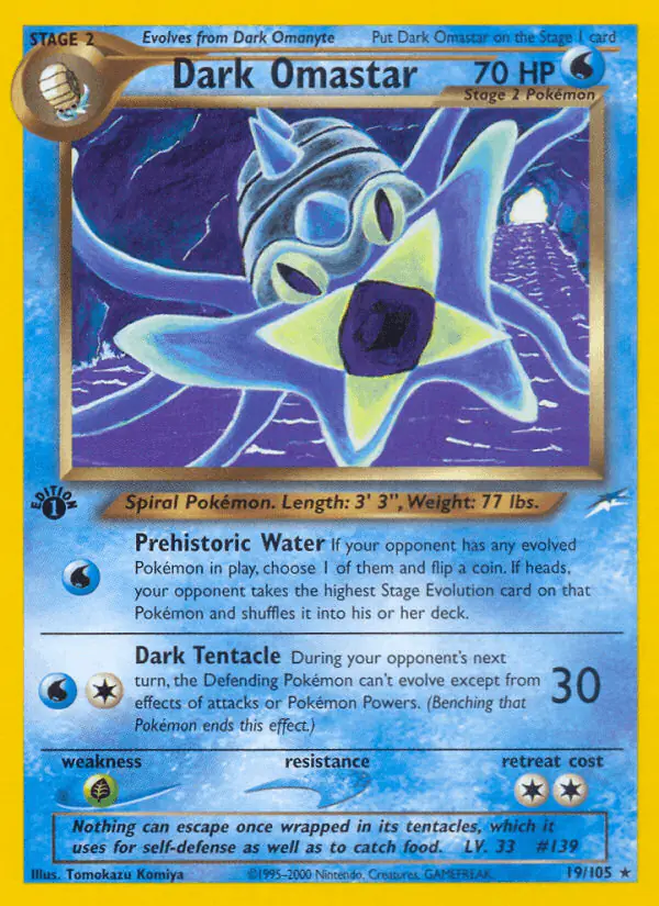 Carta Dark Omastar 19/105 de Neo Destiny