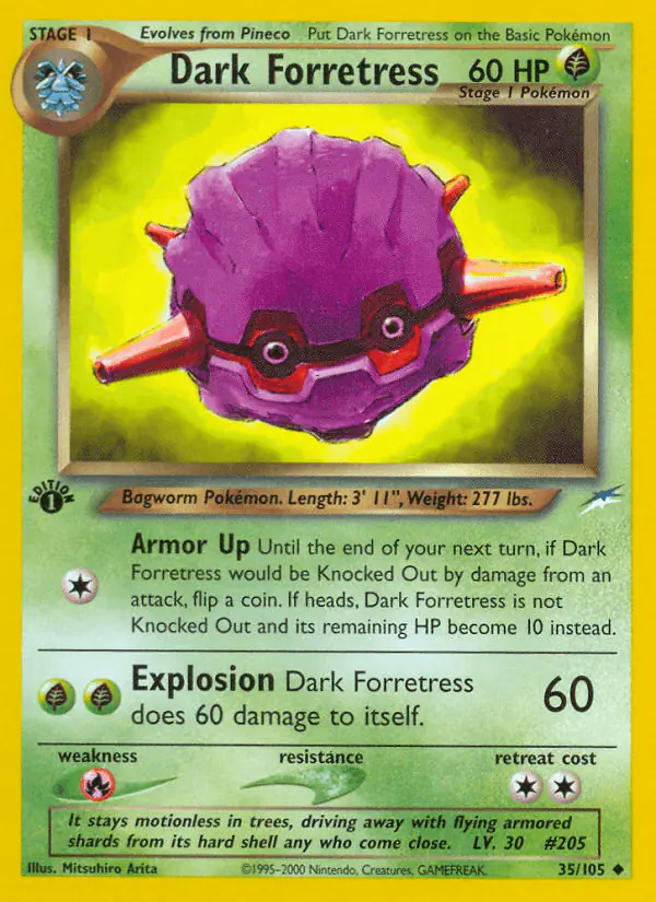 Carta Dark Forretress 35/105 de Neo Destiny