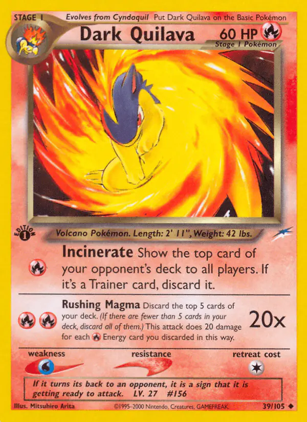Carta Dark Quilava 39/105 de Neo Destiny