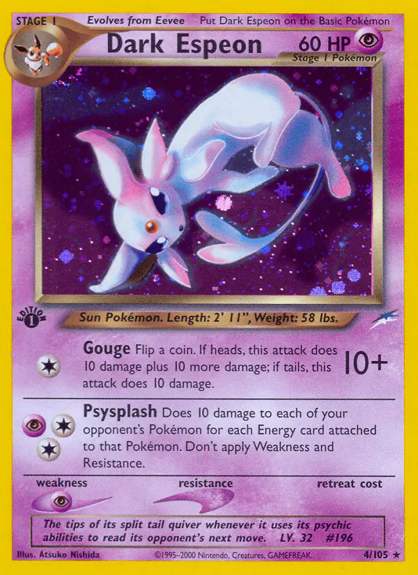 Carta Dark Espeon 4/105 de Neo Destiny