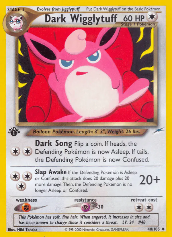 Carta Dark Wigglytuff 40/105 de Neo Destiny