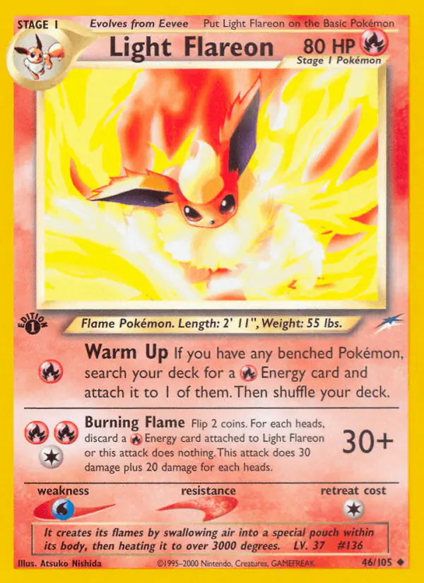 Carta Light Flareon 46/105 de Neo Destiny
