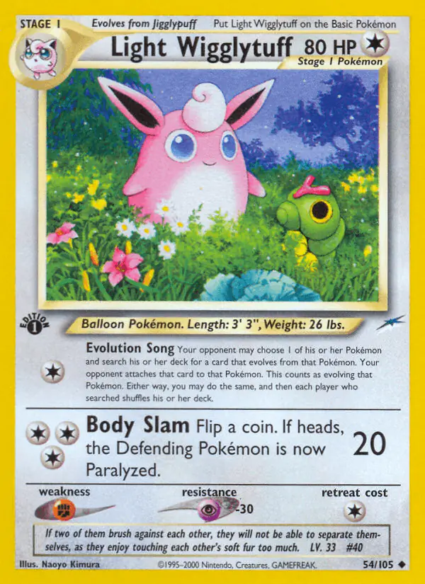 Carta Light Wigglytuff 54/105 de Neo Destiny