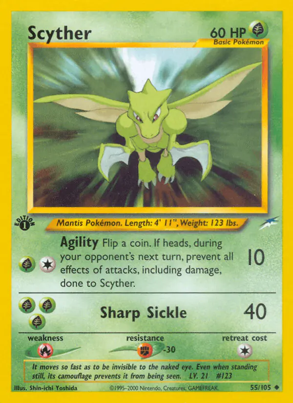 Carta Scyther 55/105 de Neo Destiny