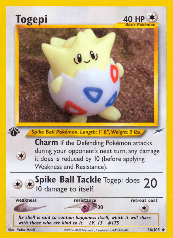 Carta Togepi 56/105 de Neo Destiny