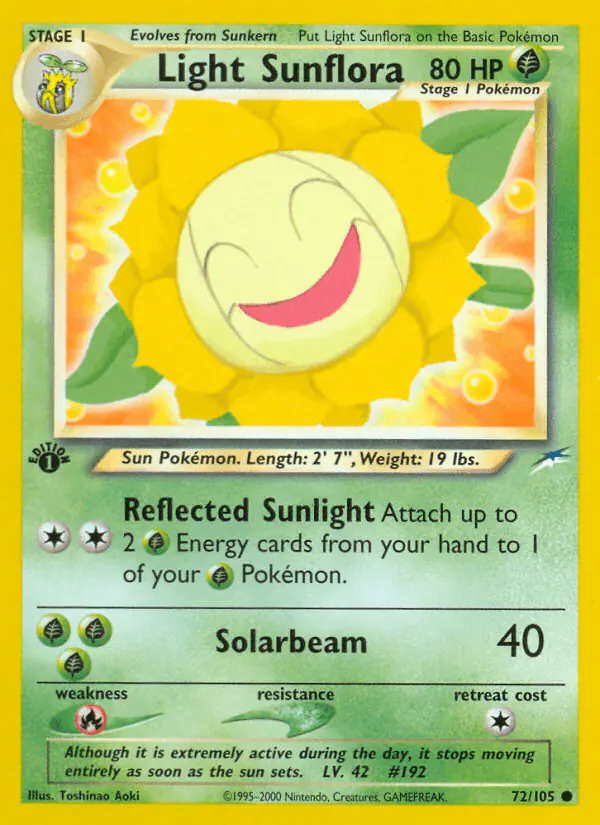 Carta Light Sunflora 72/105 de Neo Destiny