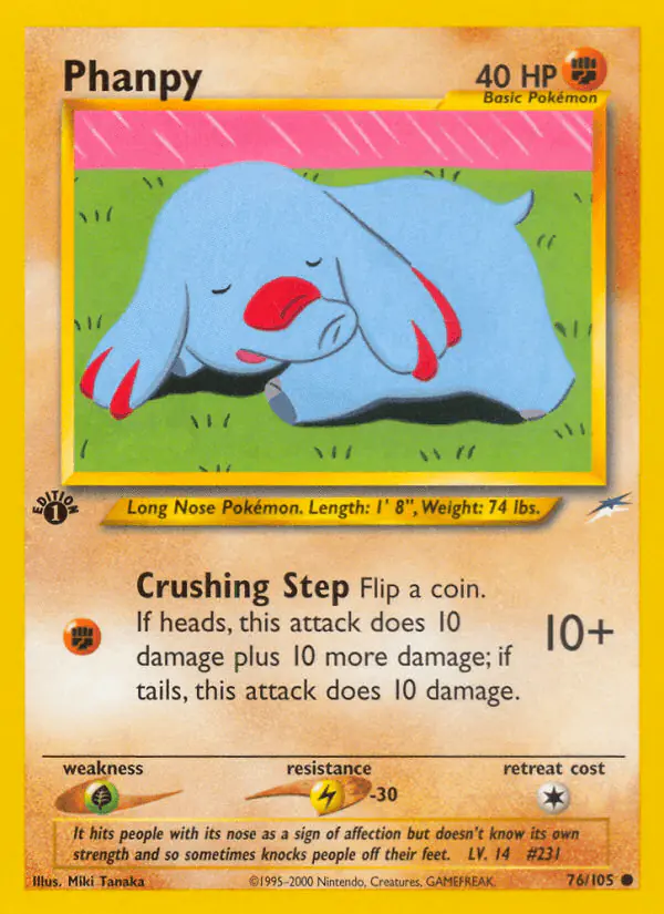 Carta Phanpy 76/105 de Neo Destiny