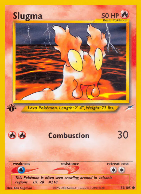 Carta Slugma 82/105 de Neo Destiny