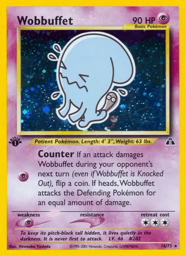 Carta Wobbuffet 16/75 de Neo Discovery