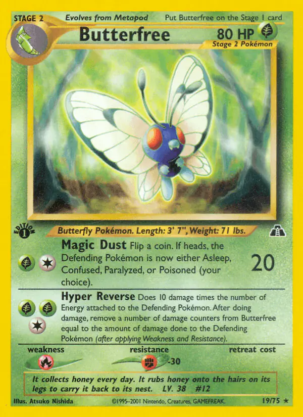 Carta Butterfree 19/75 de Neo Discovery