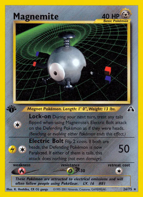 Carta Magnemite 26/75 de Neo Discovery