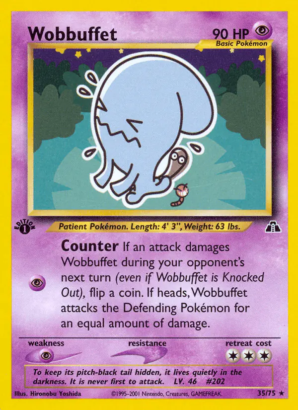 Carta Wobbuffet 35/75 de Neo Discovery