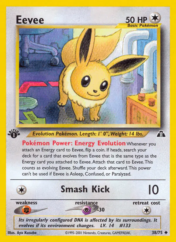 Carta Eevee 38/75 de Neo Discovery
