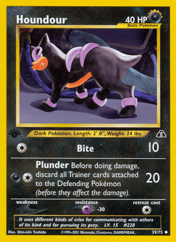 Carta Houndour 39/75 de Neo Discovery