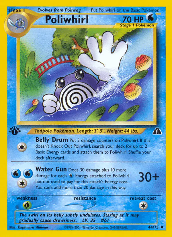 Carta Poliwhirl 44/75 de Neo Discovery