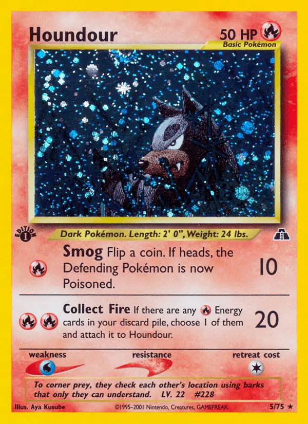 Carta Houndour 5/75 de Neo Discovery