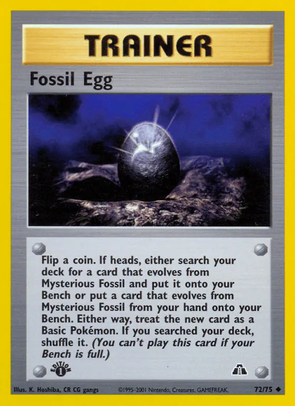 Carta Fossil Egg 72/75 de Neo Discovery