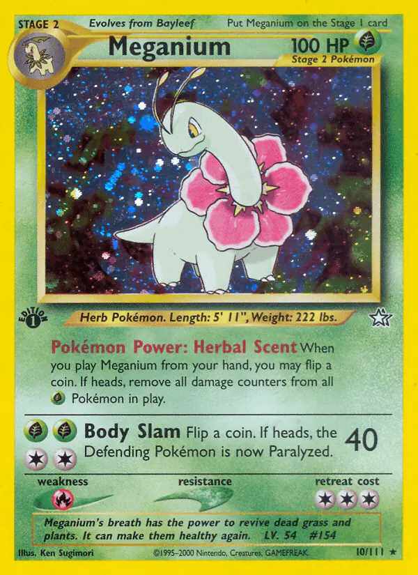 Carta Meganium 10/111 de Neo Genesis