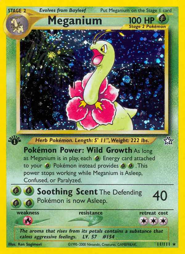 Carta Meganium 11/111 de Neo Genesis
