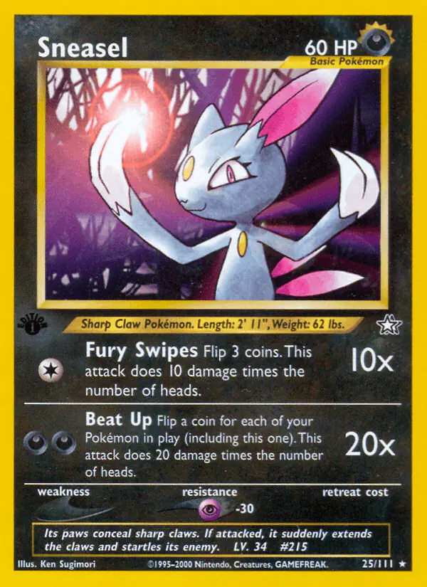 Carta Sneasel 25/111 de Neo Genesis