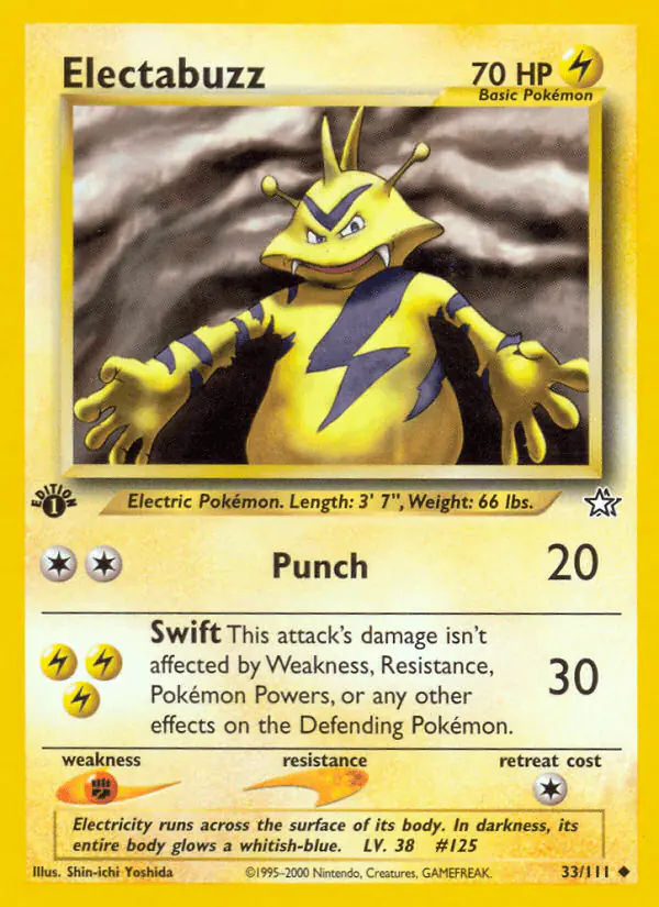 Carta Electabuzz 33/111 de Neo Genesis