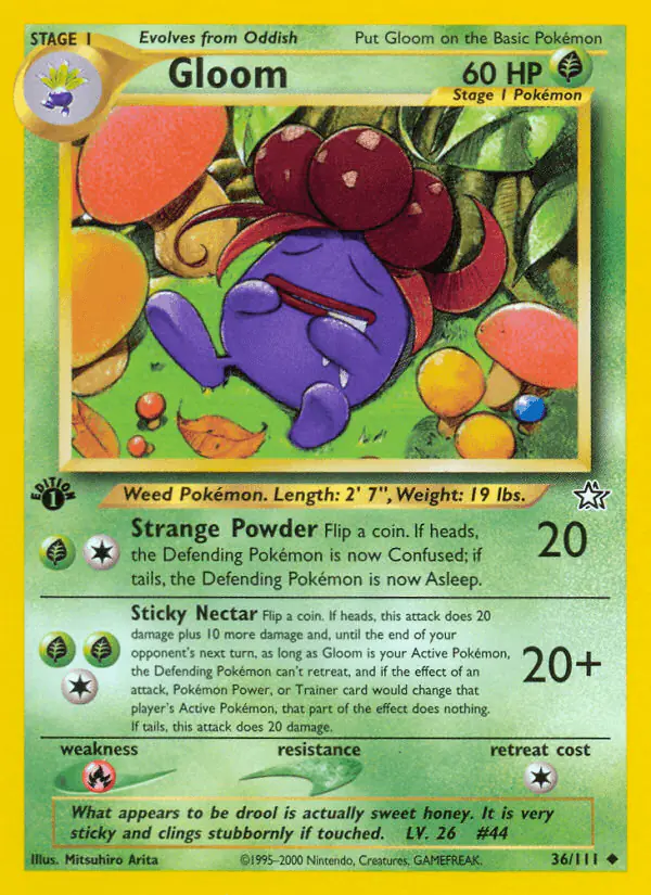 Carta Gloom 36/111 de Neo Genesis