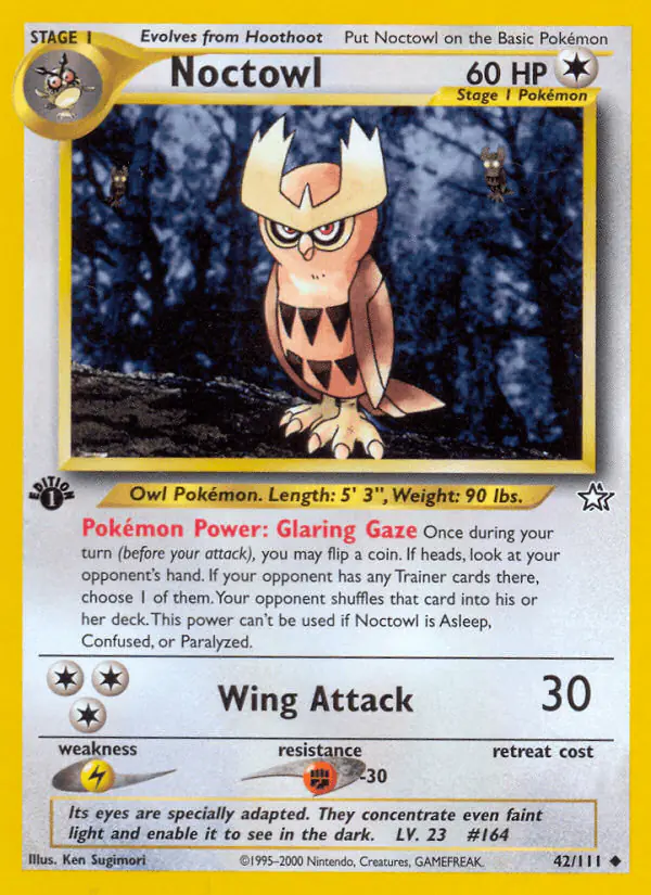 Carta Noctowl 42/111 de Neo Genesis