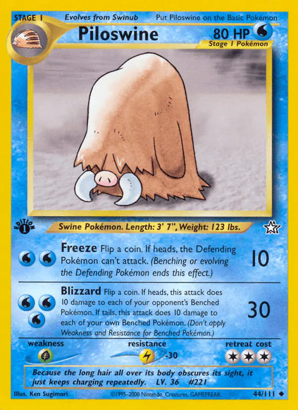 Carta Piloswine 44/111 de Neo Genesis