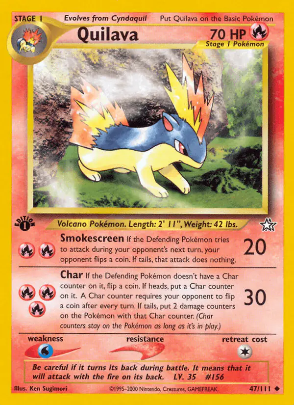 Carta Quilava 47/111 de Neo Genesis