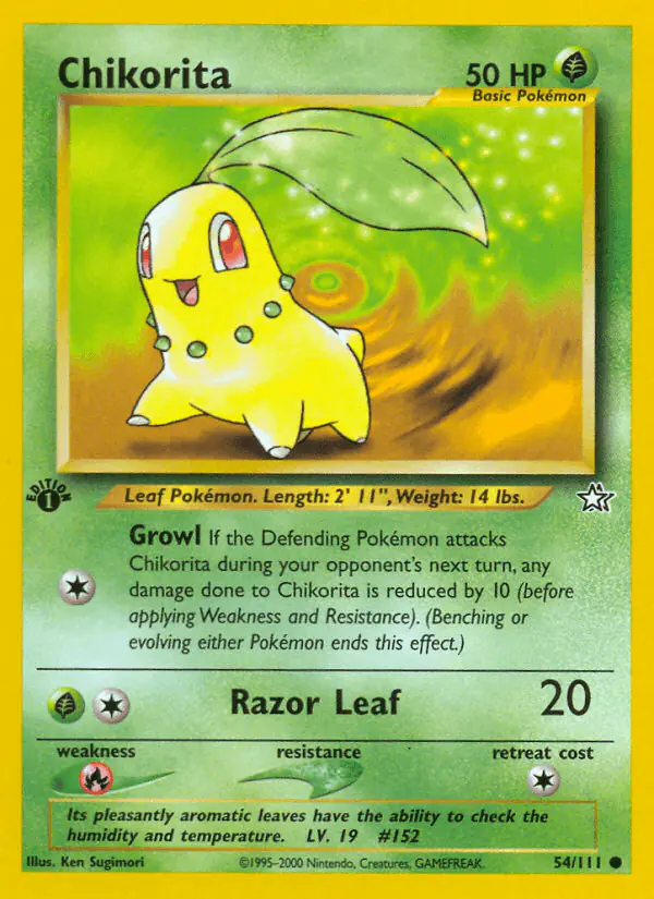 Carta Chikorita 54/111 de Neo Genesis