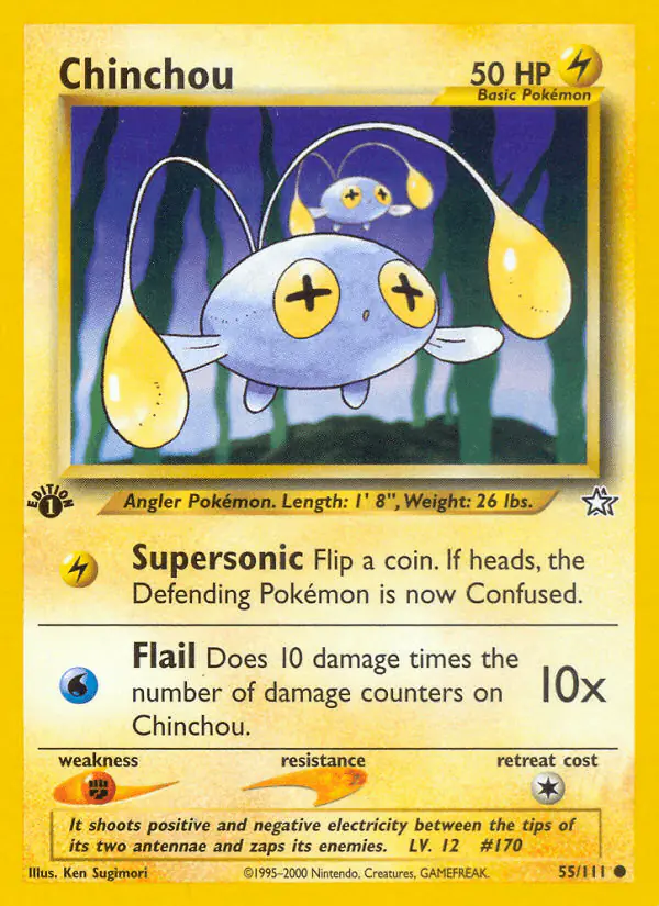 Carta Chinchou 55/111 de Neo Genesis