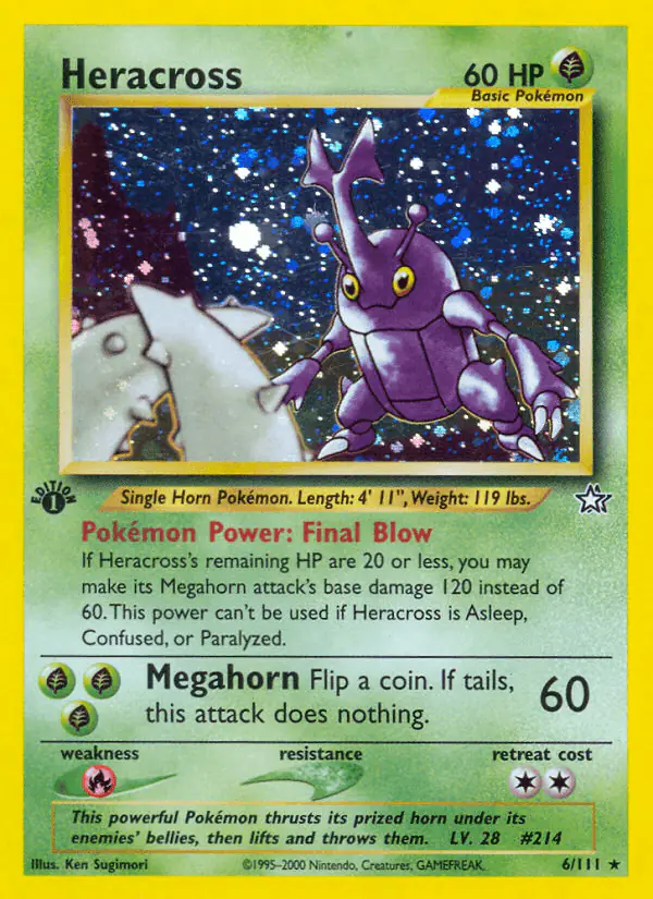 Carta Heracross 6/111 de Neo Genesis
