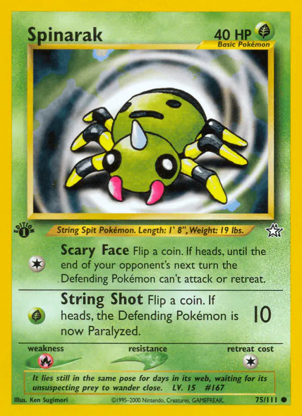 Carta Spinarak 75/111 de Neo Genesis