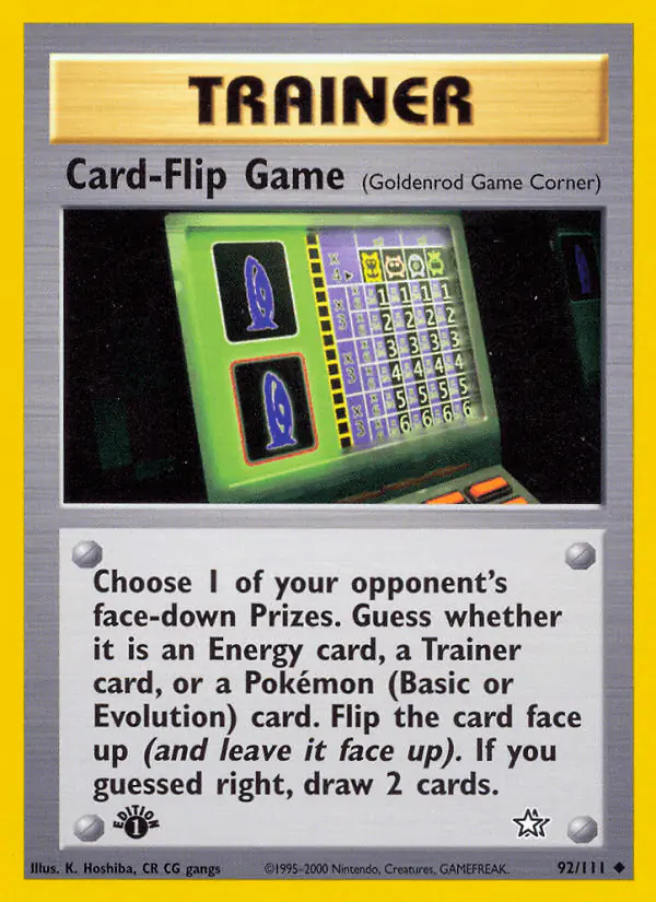 Carta Card-Flip Game 92/111 de Neo Genesis