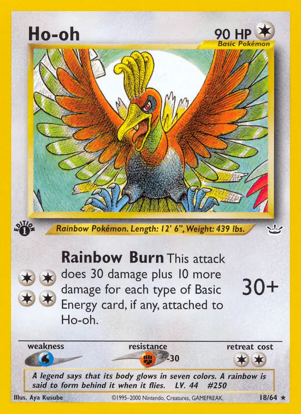 Carta Ho-oh 18/64 de Neo Revelation