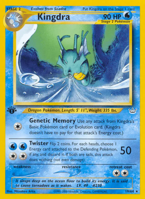 Carta Kingdra 19/64 de Neo Revelation