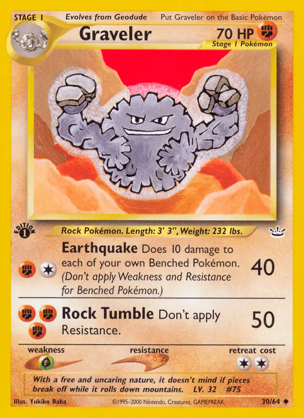 Carta Graveler 30/64 de Neo Revelation