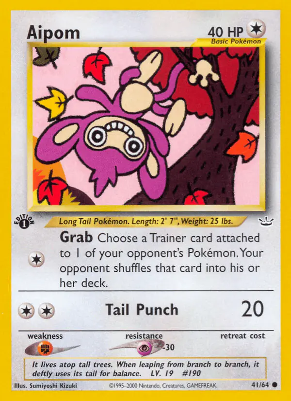 Carta Aipom 41/64 de Neo Revelation