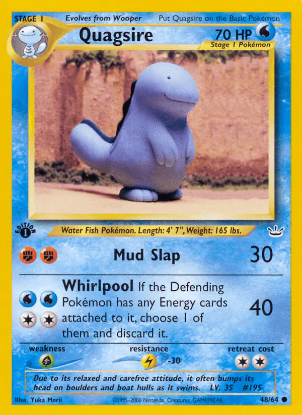 Carta Quagsire 48/64 de Neo Revelation