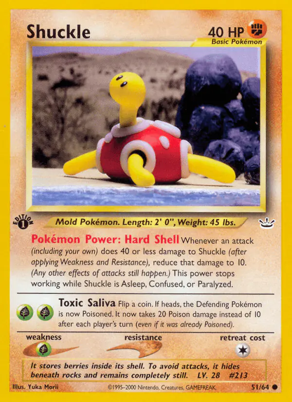 Carta Shuckle 51/64 de Neo Revelation
