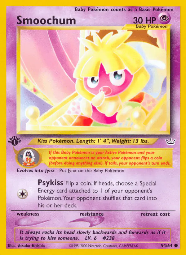 Carta Smoochum 54/64 de Neo Revelation