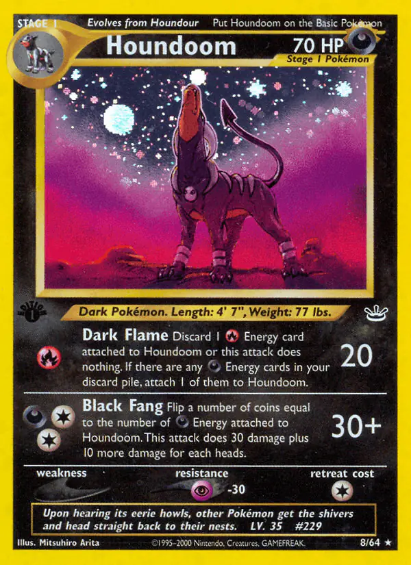 Carta Houndoom 8/64 de Neo Revelation
