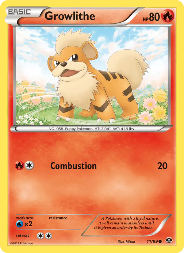 Carta Growlithe 11/99 de Next Destinies