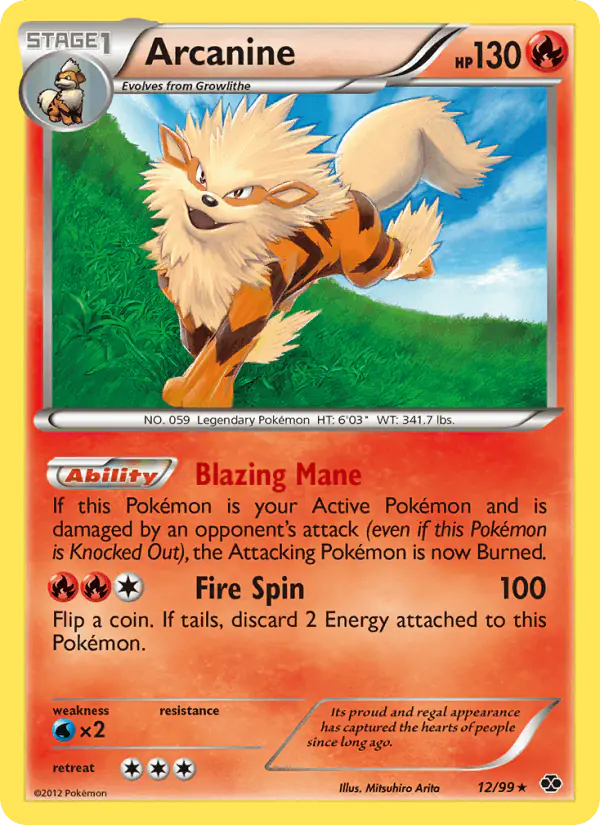 Carta Arcanine 12/99 de Next Destinies