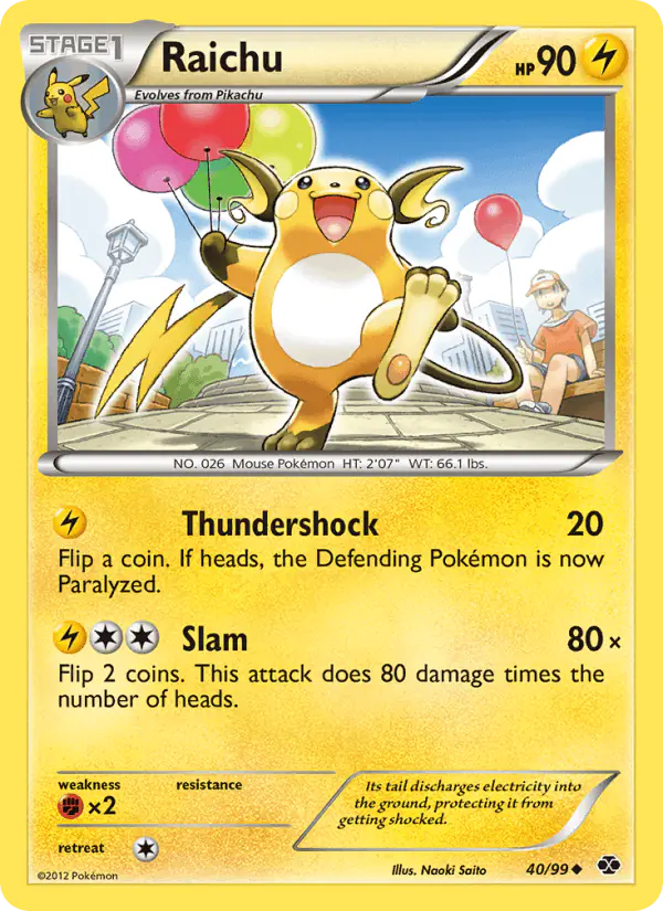 Carta Raichu 40/99 de Next Destinies