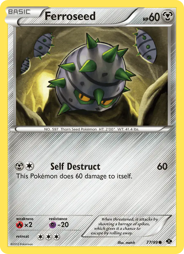 Carta Ferroseed 77/99 de Next Destinies