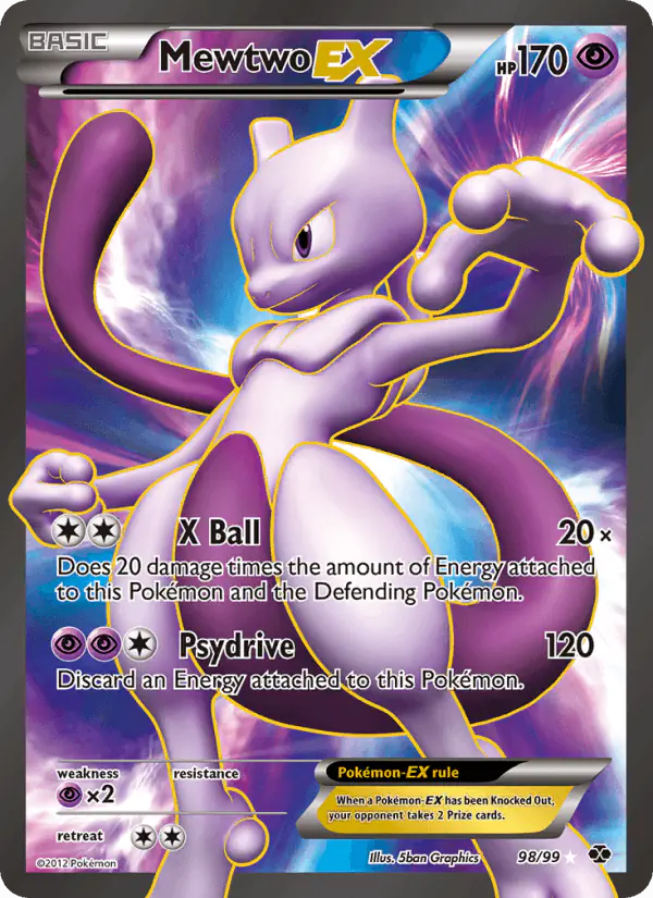 Carta Mewtwo-EX 98/99 de Next Destinies
