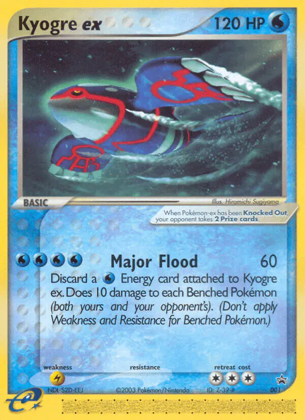 Carta Kyogre ex #1 de Nintendo Black Star Promos