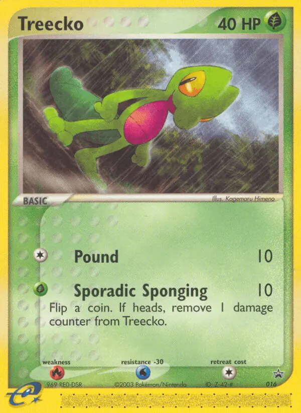 Carta Treecko #16 de Nintendo Black Star Promos